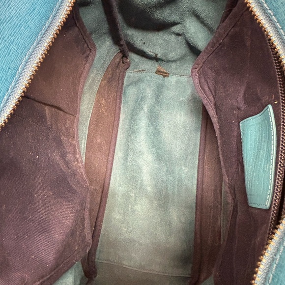 Coach Blue Saffiano Leather Colorblock North South Zip Top Tote 23891 - Picture 14 of 15